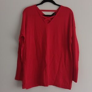 H by Halston  Double V Neck Sweater #1894